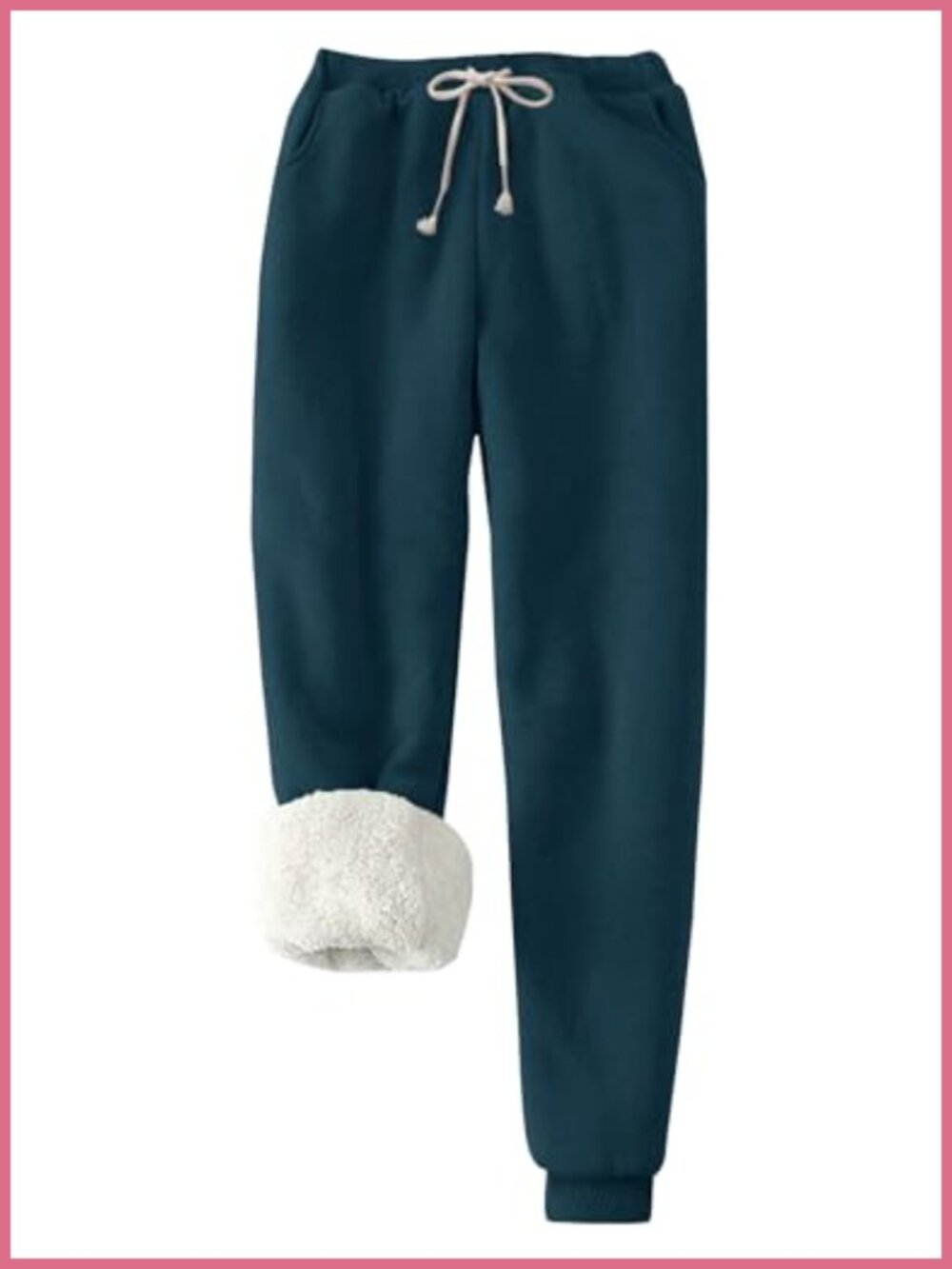 Sherpa Lined Fleece Joggers Sweatpants with Pockets